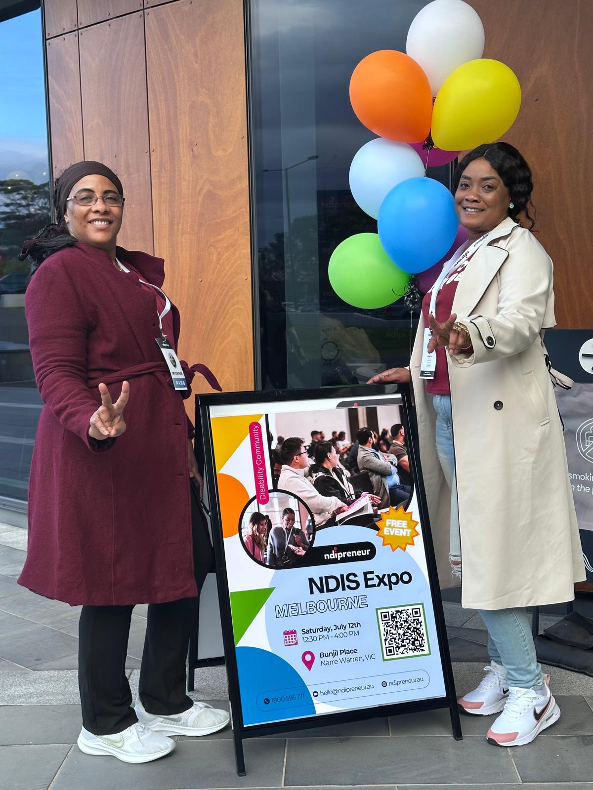Mama Johnson with Estellah Wonnah in Melbourne Disability Expo Event.jpg